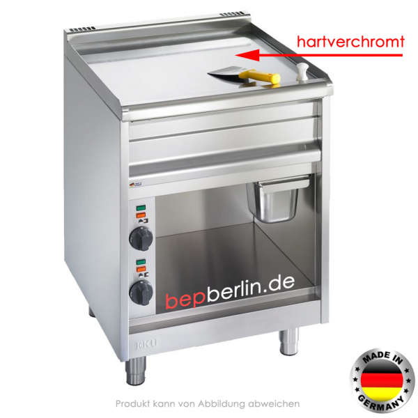 EKU Elektro Grillplatte hartverchrom, 600 x 650 x 850 mm, 7,8 kW, 400 V